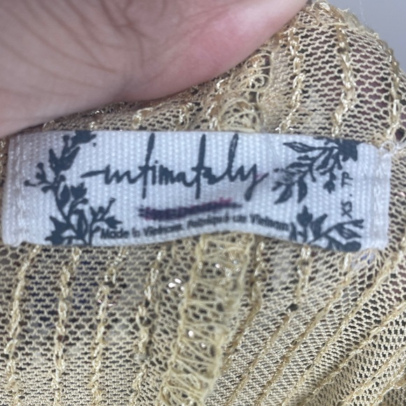 NWOT Free People Intimately Gold Rush in Rose Gold Combo Long Sleeve Sizes XS&S - Picture 5 of 6